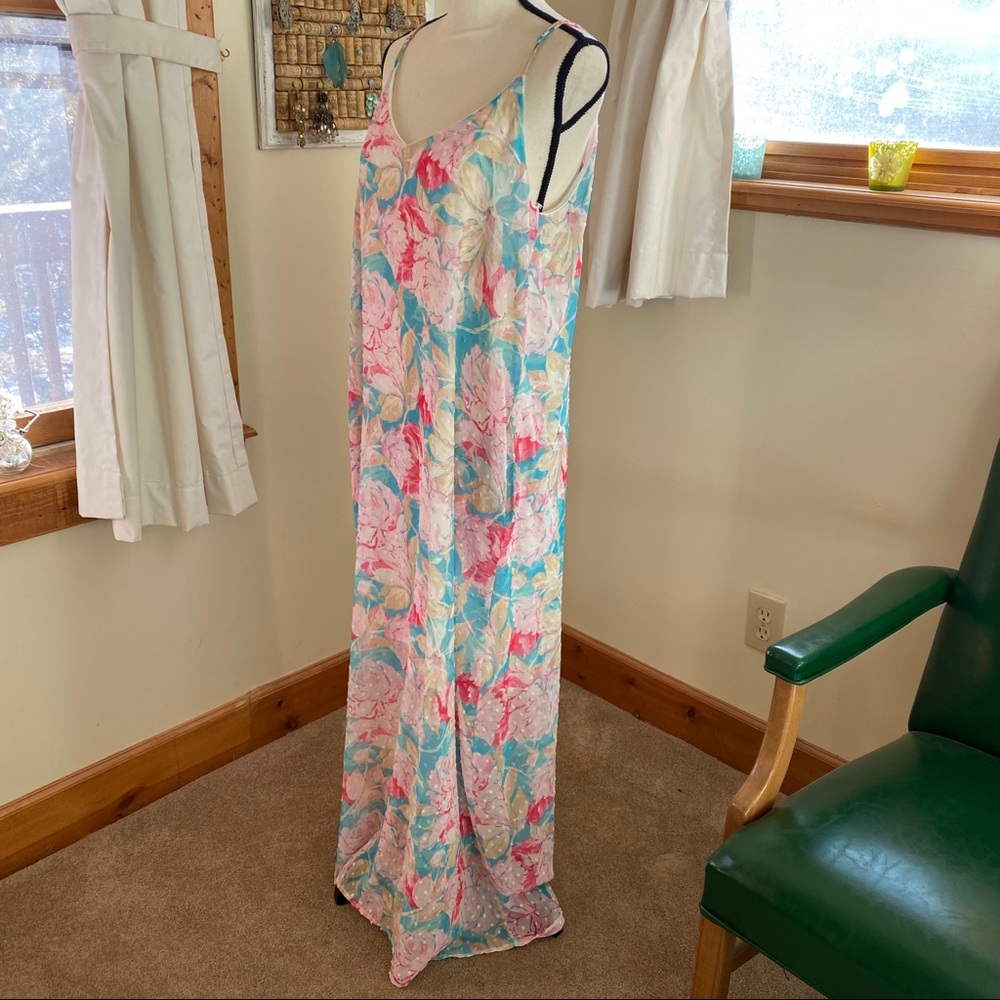 Peach Love California Floral Maxi Dress-NWT-Size M
